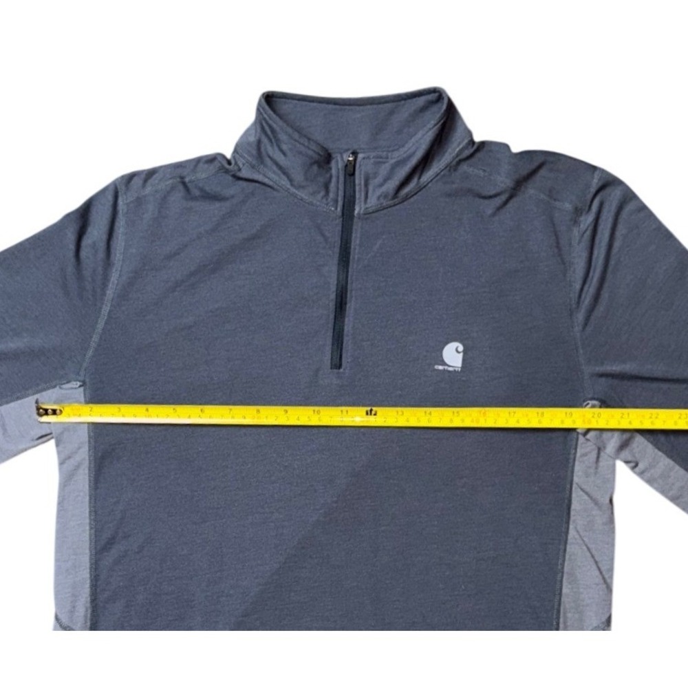 Carhartt Force Extremes Mens Medium Relaxed Fit Quarter Zip Pullover Grey 102585 - Picture 7 of 11